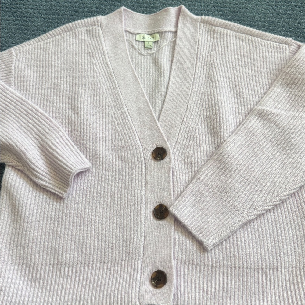 Cozy pink/Lavender Cardigan Sweater NWOT